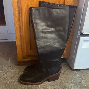 Vince Camuto Black Leather Heeled Boots